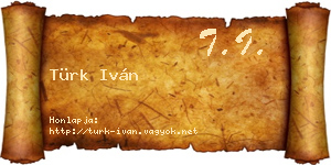 Türk Iván névjegykártya